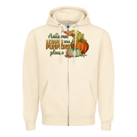 Sandshell autumn leaves and pumpkins please Zipper Hoodie - BundleAndBundleShop