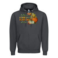 Smoke autumn leaves and pumpkins please Zipper Hoodie - BundleAndBundleShop