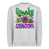 Heather Grey Spooky Season Coffee Cups Heavyweight Sweatshirt - FaDigitalArtStudio