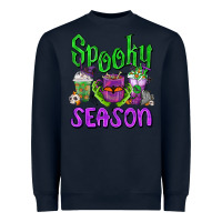 Navy Spooky Season Coffee Cups Heavyweight Sweatshirt - FaDigitalArtStudio