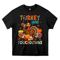 Black turkey and touchdowns Heavy Core Tee - MaliasSmallBusiness