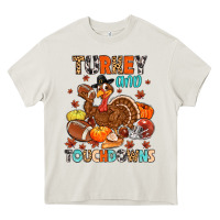 Cream turkey and touchdowns Heavy Core Tee - MaliasSmallBusiness