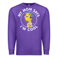 Purple The Simpsons Milhouse My Mom Says I'm Cool V1 Premium Sweatshirt - tuanDangUi