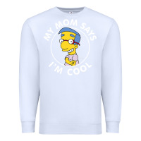 White The Simpsons Milhouse My Mom Says I'm Cool V1 Premium Sweatshirt - tuanDangUi