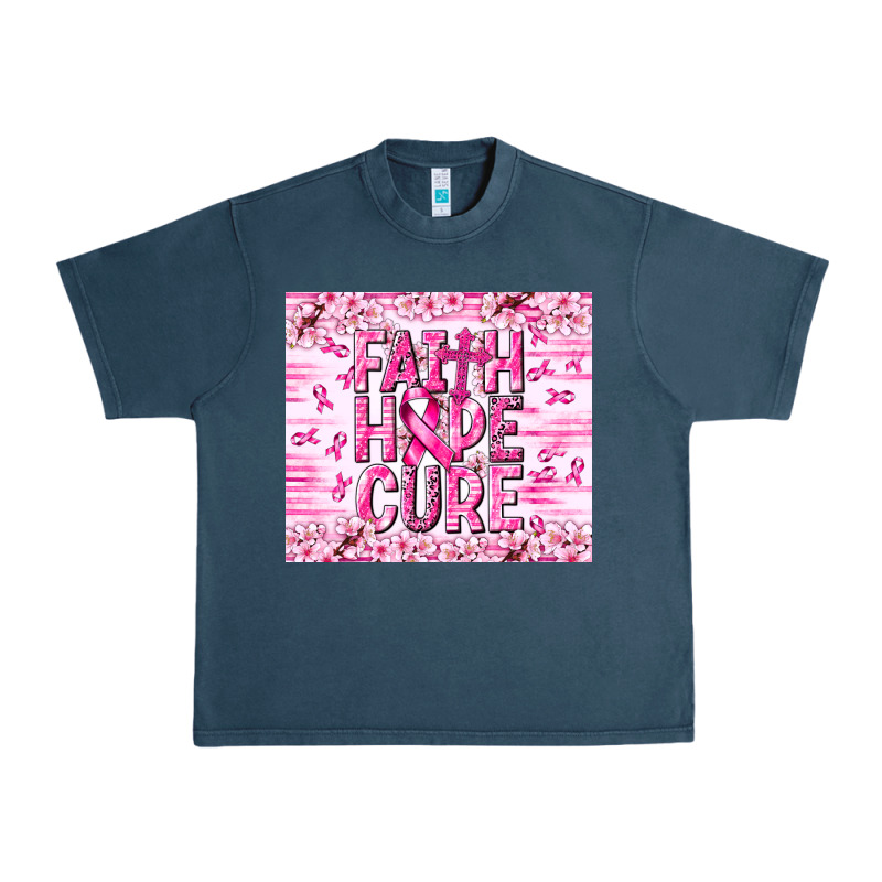 Faith Hope Cure Cancer Urban Heavy Tee by NancyCooperArtShop | Teevron