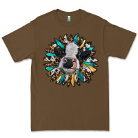 Cacao baby cow with sunflower Premium Tee - RanaPortraitStore