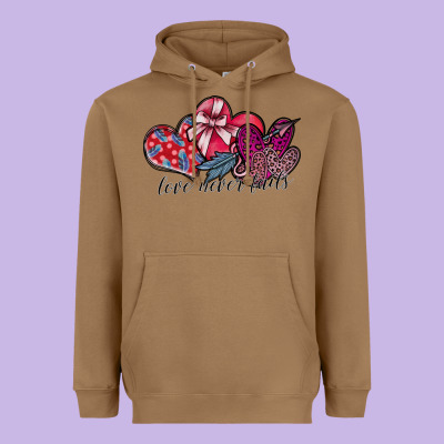 Love Never Fails Heavyweight Hoodie Designed By Sublimationcraftshop