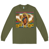 Army Green our lady of guadalupe Long Sleeve Tee - TumblerDesignByShophia