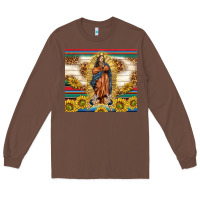 Chestnut our lady of guadalupe Long Sleeve Tee - TumblerDesignByShophia
