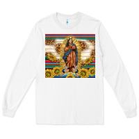 White our lady of guadalupe Long Sleeve Tee - TumblerDesignByShophia