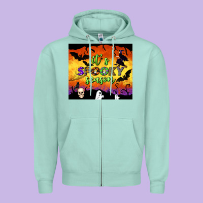 It's Spooky Season Tumbler Zipper Hoodie Designed By Bundleandbundleshop
