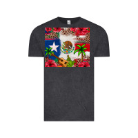 Vintage Black Mexican and Puerto Rico flag Vintage Tee - texasbilliewilder