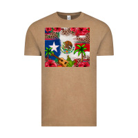 Vintage Coffee Mexican and Puerto Rico flag Vintage Tee - texasbilliewilder