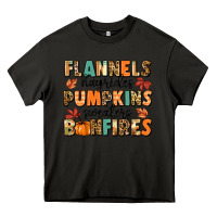 Asphalt flannels hayrides pumpkinsbonfires Heavy Core Tee - MaliasSmallBusiness
