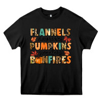 Black flannels hayrides pumpkinsbonfires Heavy Core Tee - MaliasSmallBusiness