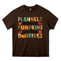 Chocolate Brown flannels hayrides pumpkinsbonfires Heavy Core Tee - MaliasSmallBusiness