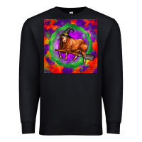 Black halloween red angus bull Premium Sweatshirt - LillyAllenDesigns