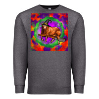 Charcoal Heather halloween red angus bull Premium Sweatshirt - LillyAllenDesigns