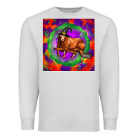 Dove Grey halloween red angus bull Premium Sweatshirt - LillyAllenDesigns