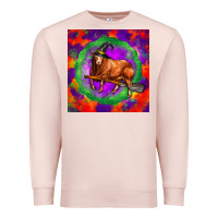 Pale Pink halloween red angus bull Premium Sweatshirt - LillyAllenDesigns