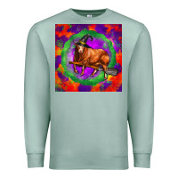 Seafoam halloween red angus bull Premium Sweatshirt - LillyAllenDesigns