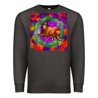 Smoke halloween red angus bull Premium Sweatshirt - LillyAllenDesigns