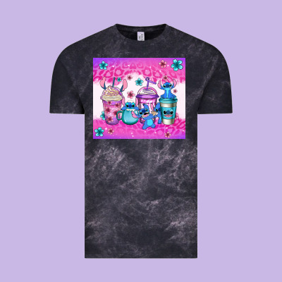 Stitch Coffee Cups Vintage Tee Designed By Jasminsmagicworld