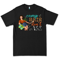 Black Camp Hair Don't Care Premium Tee - BundleAndBundleShop