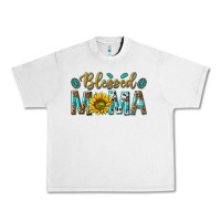Lunar Rock Western Blessed Mama with Leopard and Sunflower Urban Heavy Tee - texasbilliewilder