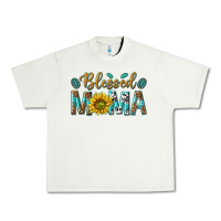 Pistachio Western Blessed Mama with Leopard and Sunflower Urban Heavy Tee - texasbilliewilder