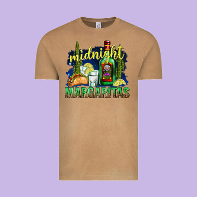 Midnight Margaritas Vintage Tee Designed By Texasbilliewilder