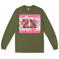 Army Green nurse rn Long Sleeve Tee - TumblerDesignByShophia