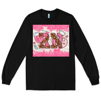 Black nurse rn Long Sleeve Tee - TumblerDesignByShophia