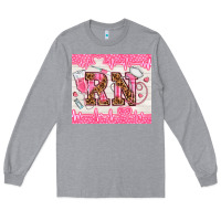 Heather Grey nurse rn Long Sleeve Tee - TumblerDesignByShophia