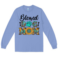 Colony Blue Blessed dog mom Long Sleeve Tee - RanaPortraitStore