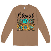 Toasted Coconut Blessed dog mom Long Sleeve Tee - RanaPortraitStore