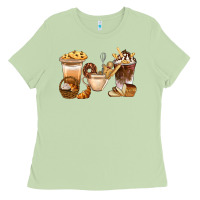 Matcha Bakery Coffee Cups With Cookie Bbs Ladies Tee - BundleAndBundleShop