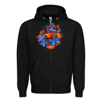 Black halloween pumpkin patch  5 Zipper Hoodie - BundleAndBundleShop