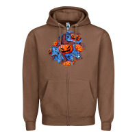 Chestnut halloween pumpkin patch  5 Zipper Hoodie - BundleAndBundleShop
