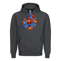 Smoke halloween pumpkin patch  5 Zipper Hoodie - BundleAndBundleShop