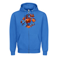 True Royal halloween pumpkin patch  5 Zipper Hoodie - BundleAndBundleShop