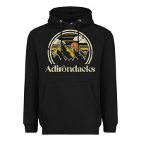 Black Adirondacks Mountains New York Vintage Hiking Camp Heavyweight Hoodie - tuanDangUi