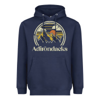 Navy Adirondacks Mountains New York Vintage Hiking Camp Heavyweight Hoodie - tuanDangUi
