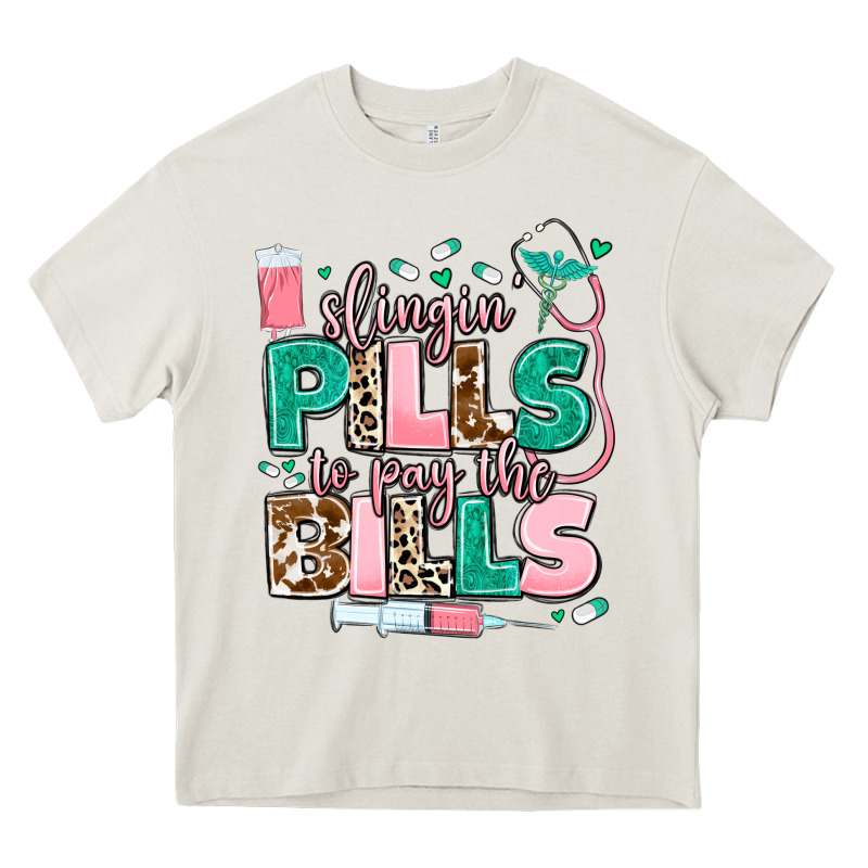 Slingin' Pills To Pay The Bills Heavy Core Tee by MaliasSmallBusiness | Teevron