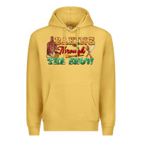 Antique Gold baking through the snow Premium Hoodie - FaDigitalArtStudio