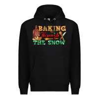 Black baking through the snow Premium Hoodie - FaDigitalArtStudio