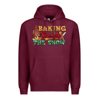Burgundy baking through the snow Premium Hoodie - FaDigitalArtStudio