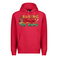 Cardinal baking through the snow Premium Hoodie - FaDigitalArtStudio
