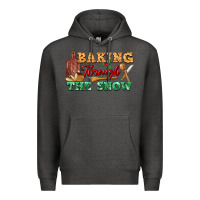 Charcoal Heather baking through the snow Premium Hoodie - FaDigitalArtStudio