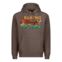 Coffee baking through the snow Premium Hoodie - FaDigitalArtStudio